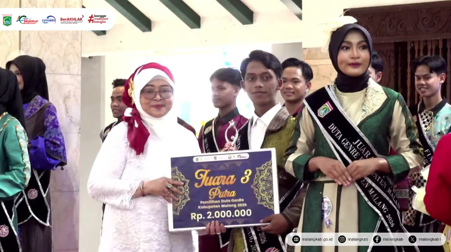 M. Faris Azzahir Raih Juara 3 Putra Duta GenRe Kabupaten Malang 2026